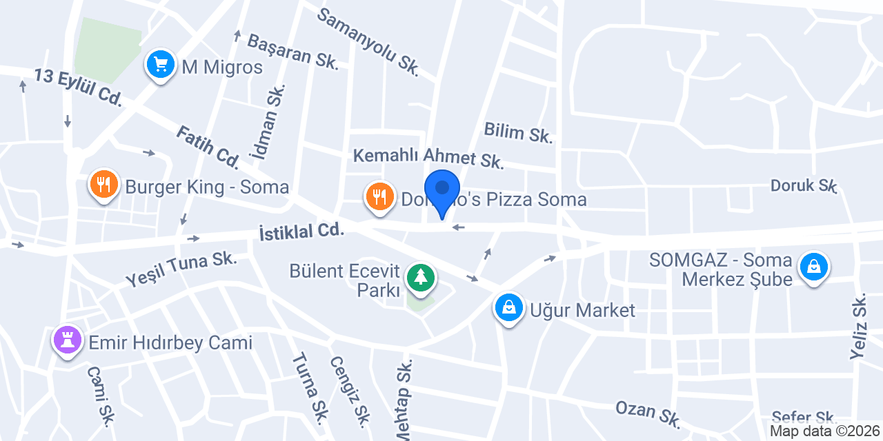 Diş hekimi Tuğba Bal Baskın konumu