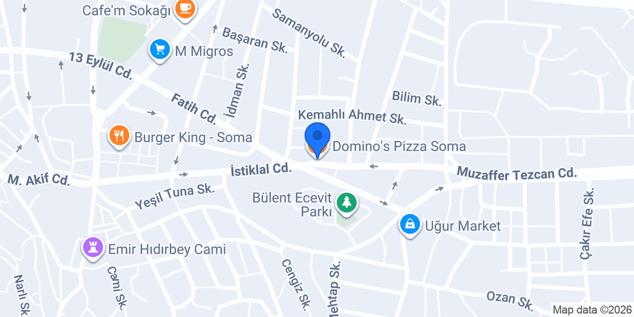 Domino's Pizza Soma konumu