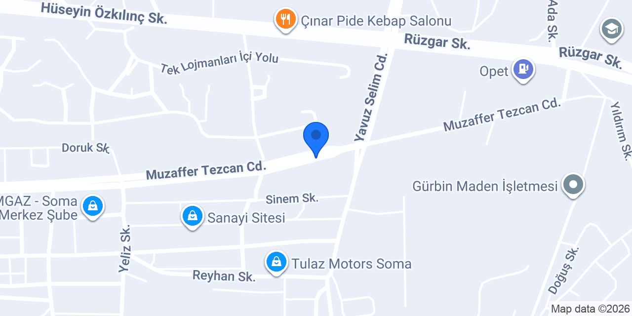 Özsa Soma Metal San. Tic. Ltd. Şti. konumu
