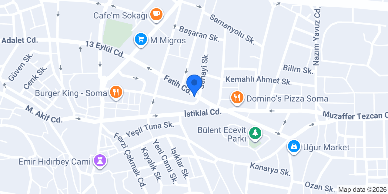 Garanti BBVA Soma Şubesi konumu