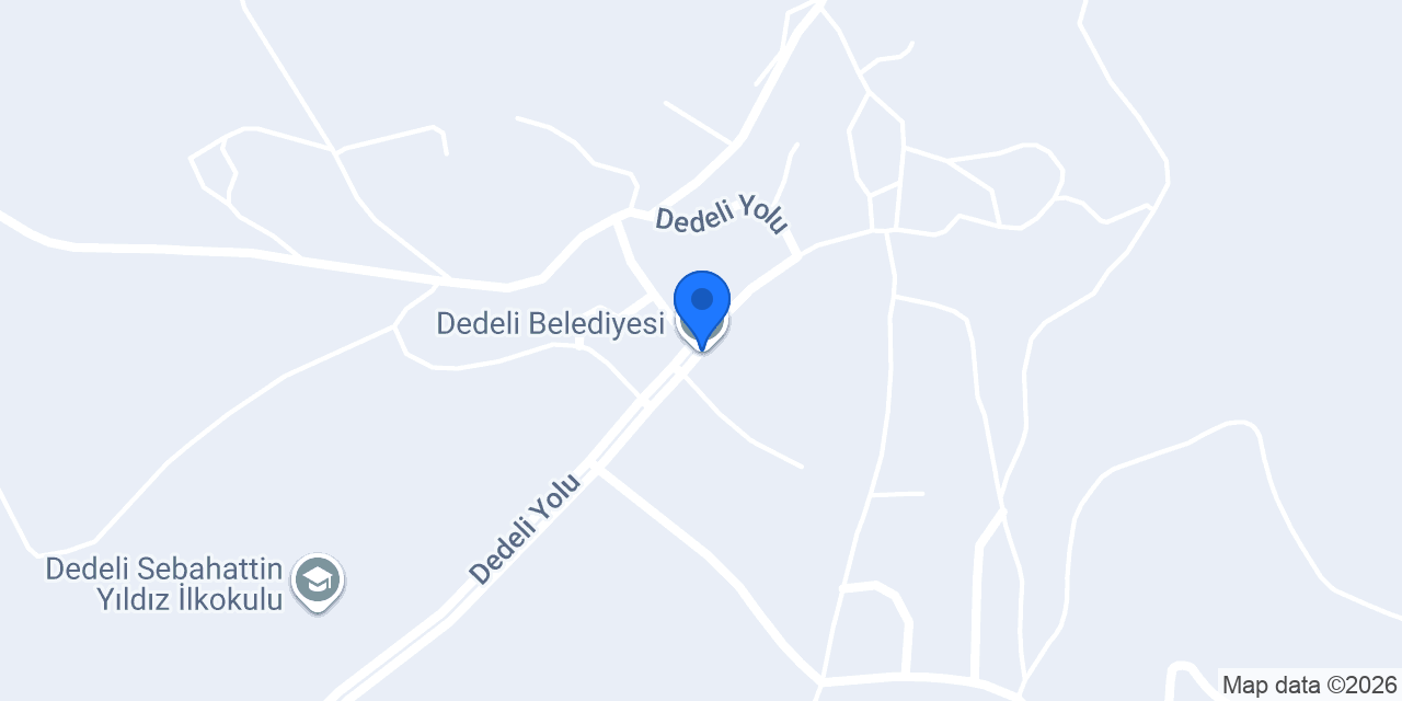Dedeli Belediyesi konumu