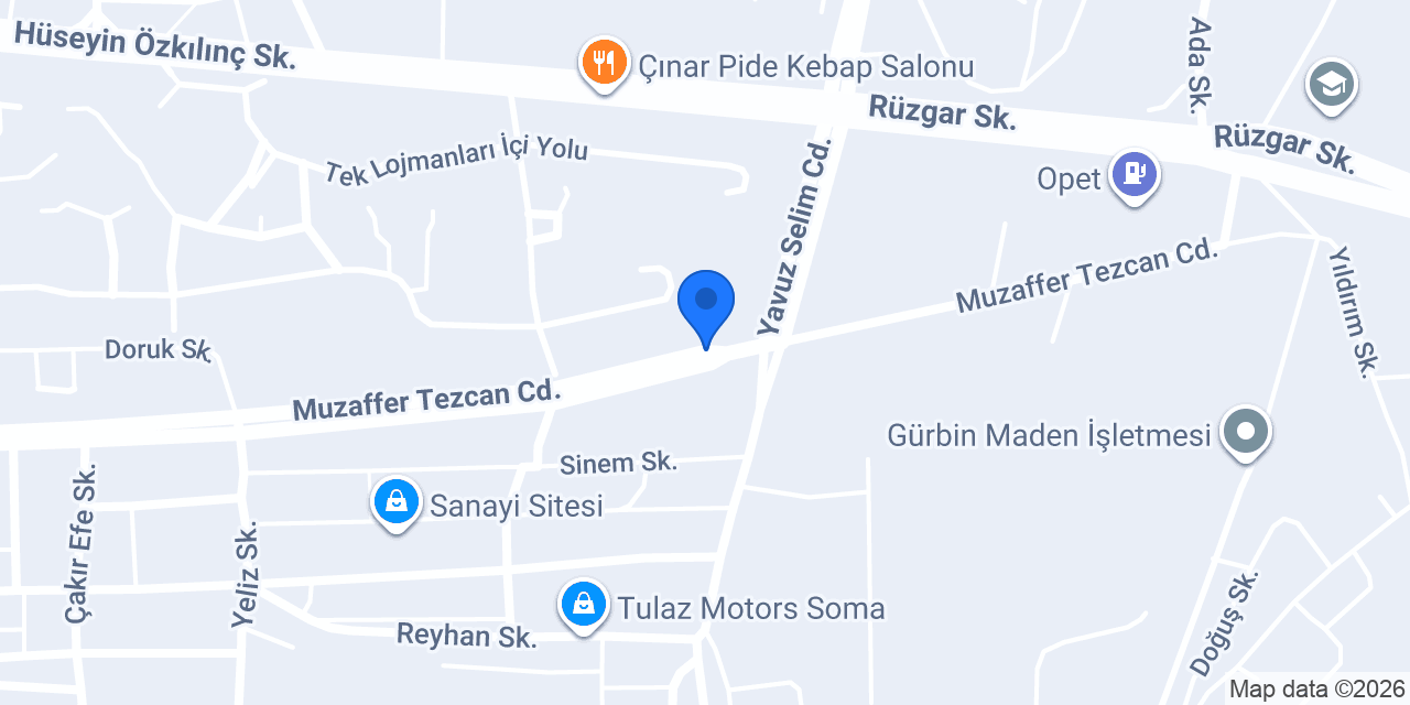 Özsu Oto konumu