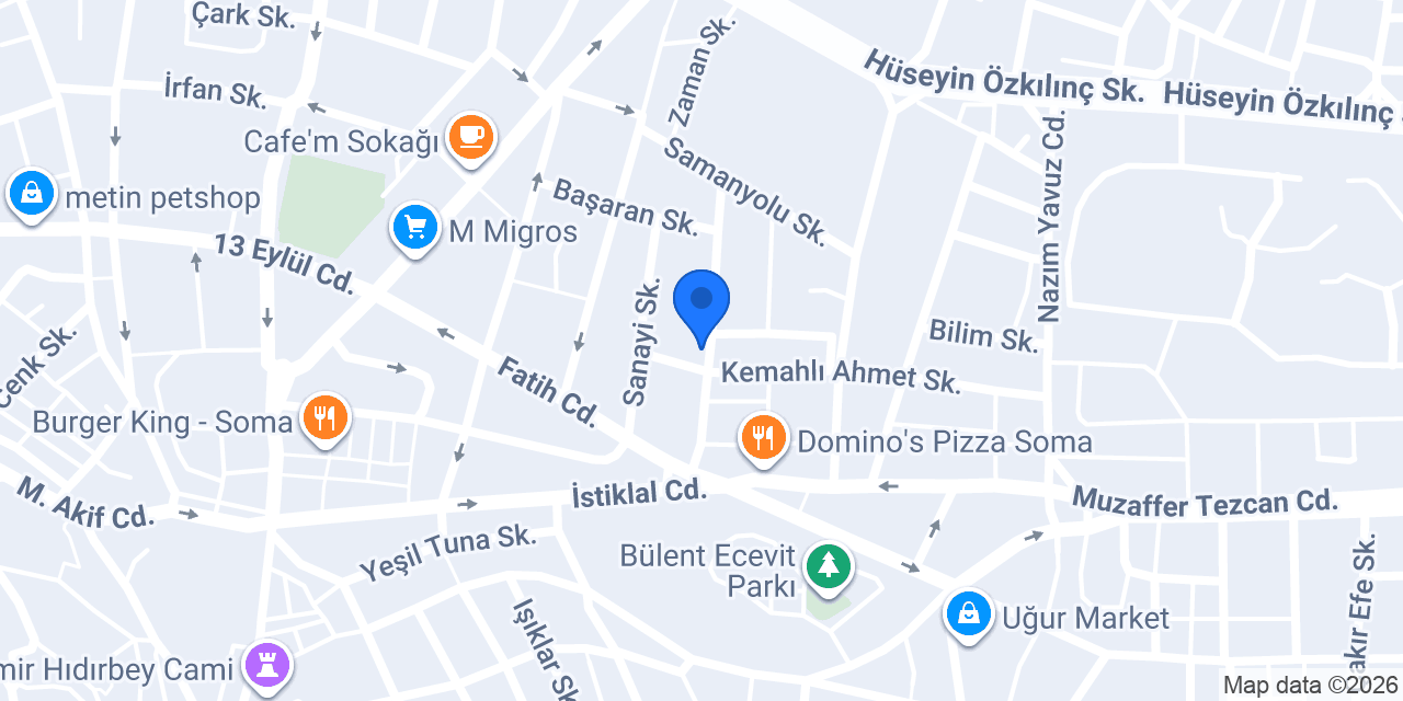 Soma Merkez Taksi konumu