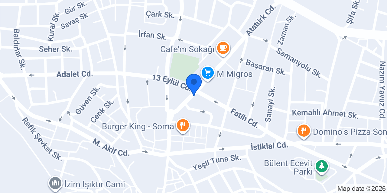 Akbank Soma Şubesi konumu