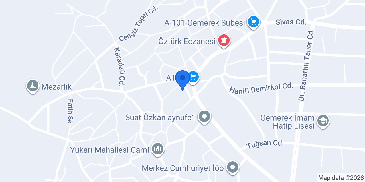Ptt-gemerek konumu