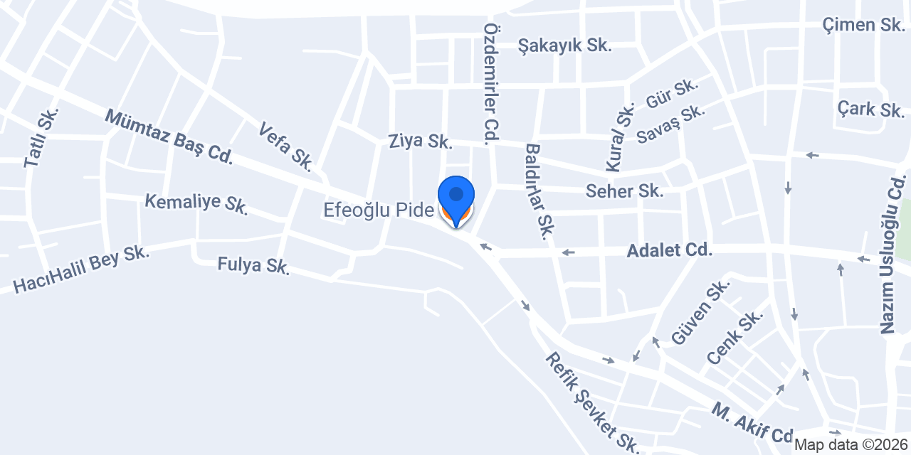 Efeoğlu Pide konumu