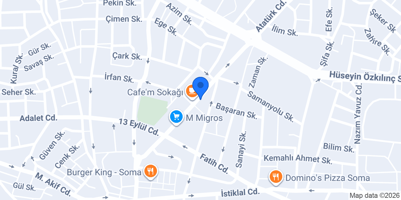 Matmazel Bayan Kuaförü konumu