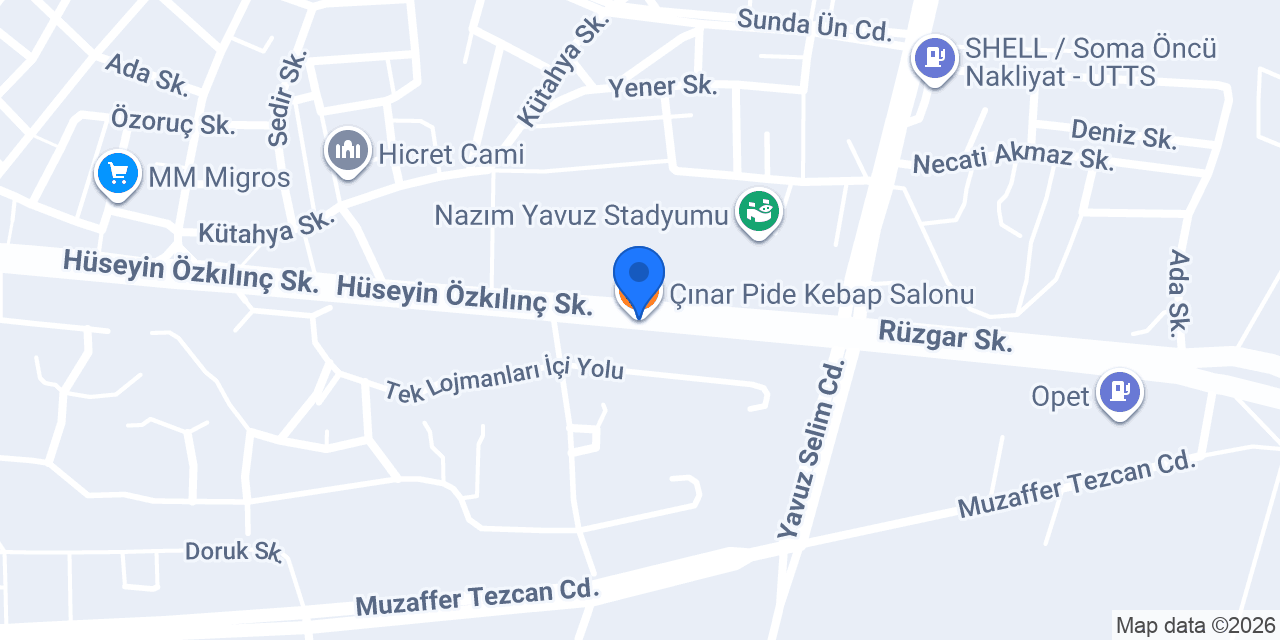 Çınar Pide Kebap Salonu konumu