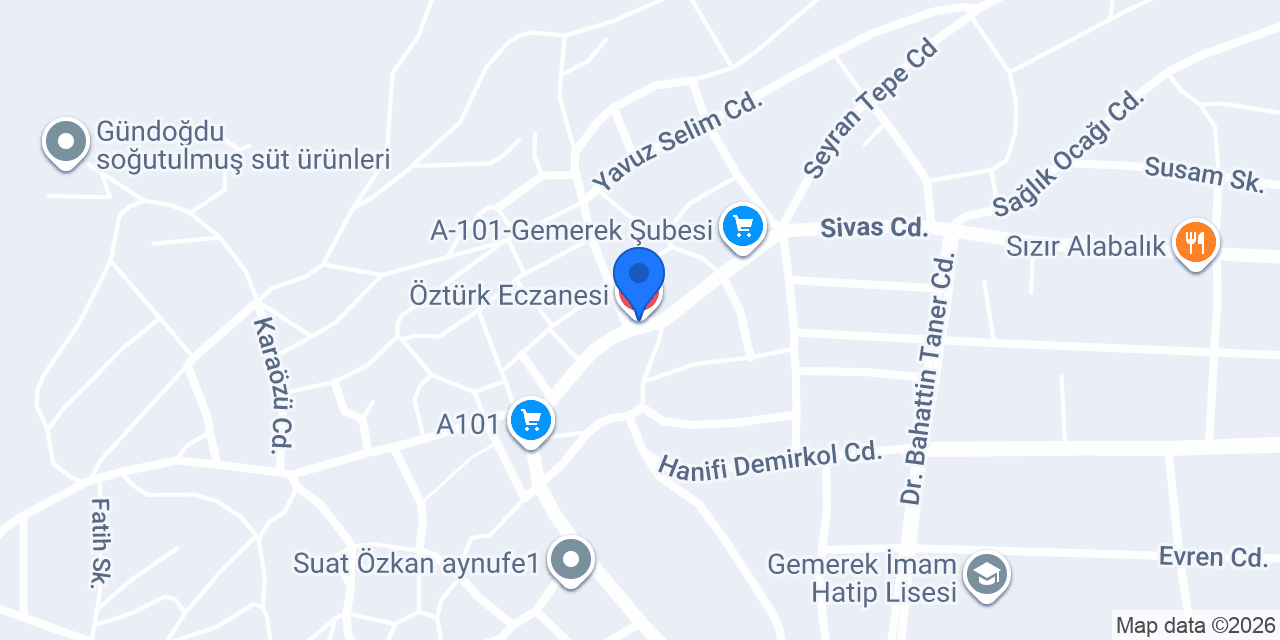 Öztürk Eczanesi konumu