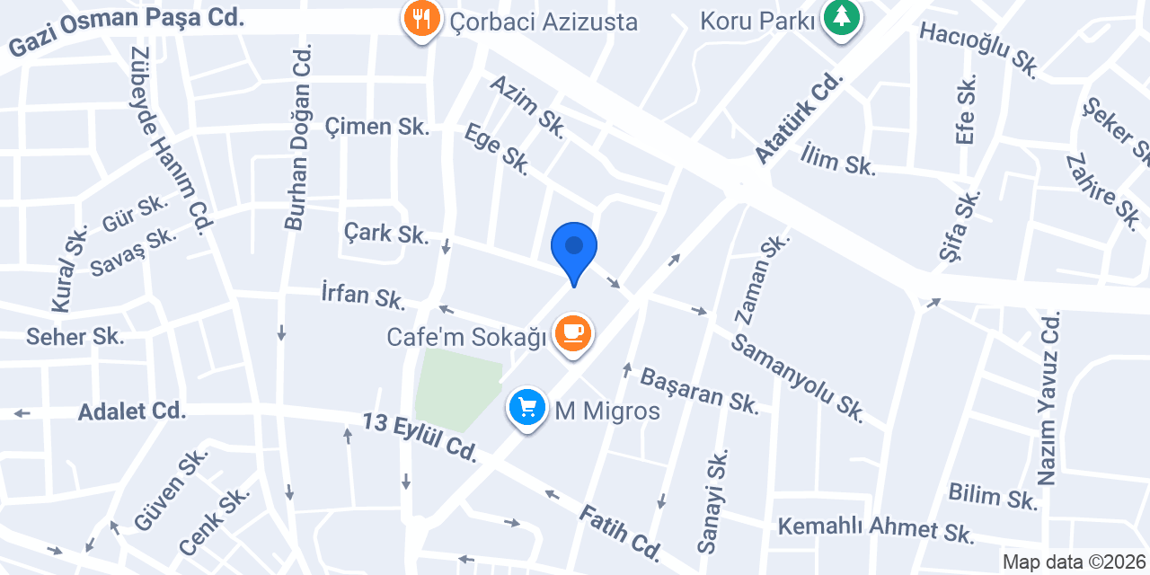 Yıldız Hukuk Bürosu konumu