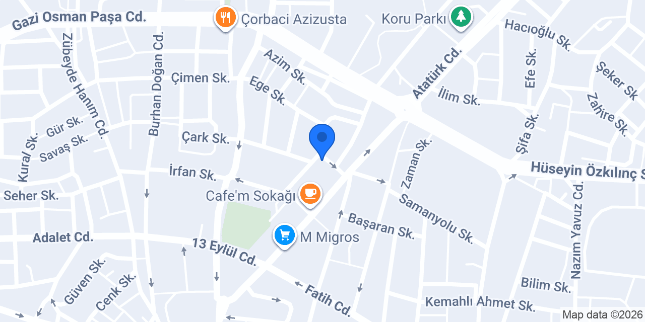 PINAR ÇAKIROĞLU KUAFÖR konumu