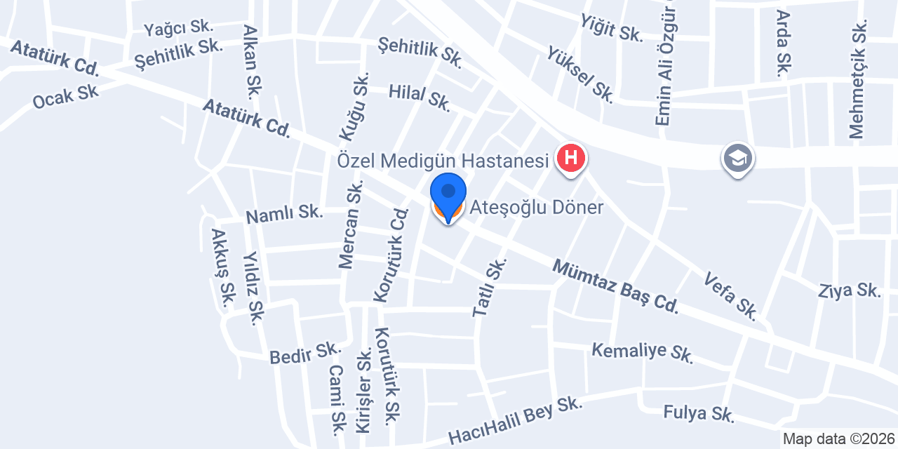 Ateşoğlu Döner konumu