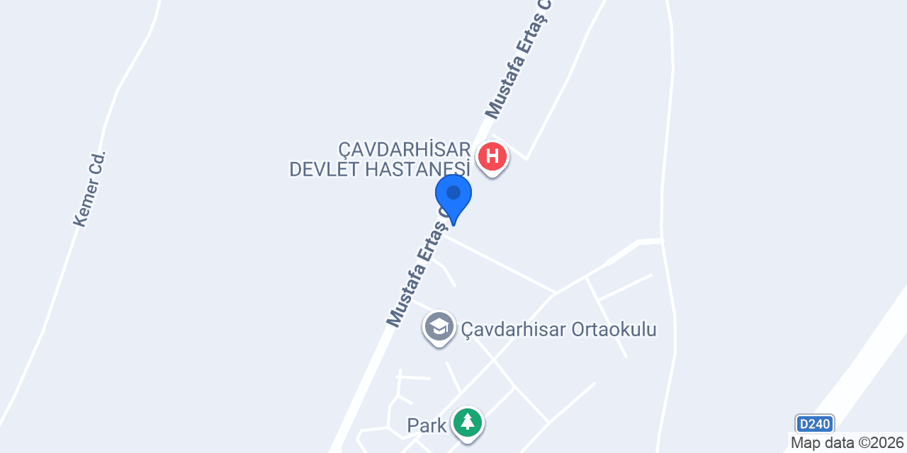 Çavdarhisar Aile Sağlık Merkezi konumu