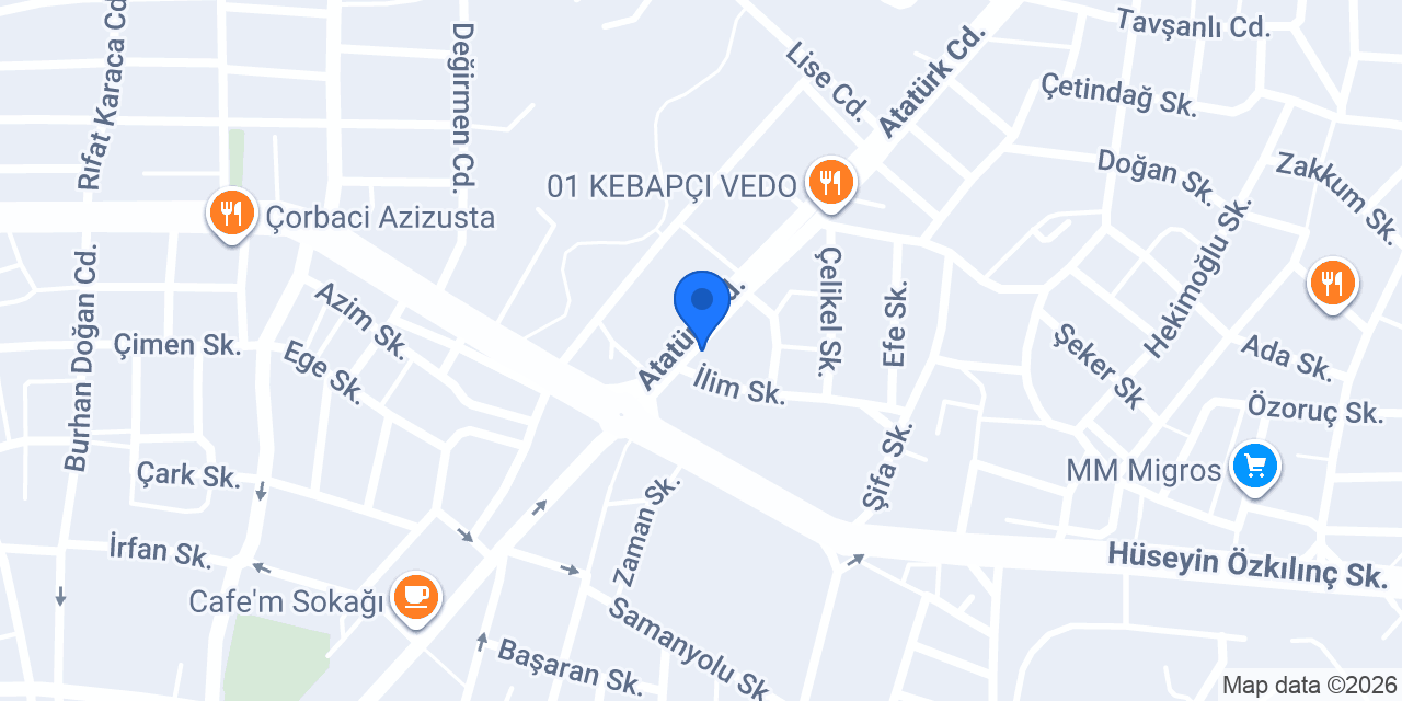 Av. Sinem Bingöl Hukuk Bürosu konumu