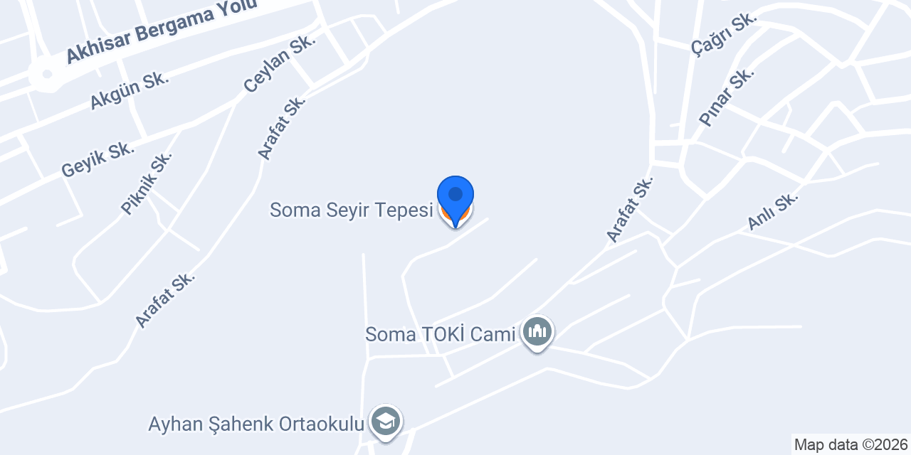 Soma Seyir Tepesi konumu