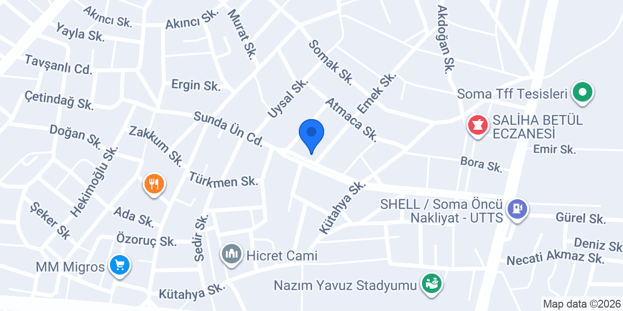 Huzur Aile Masaj Salonu konumu