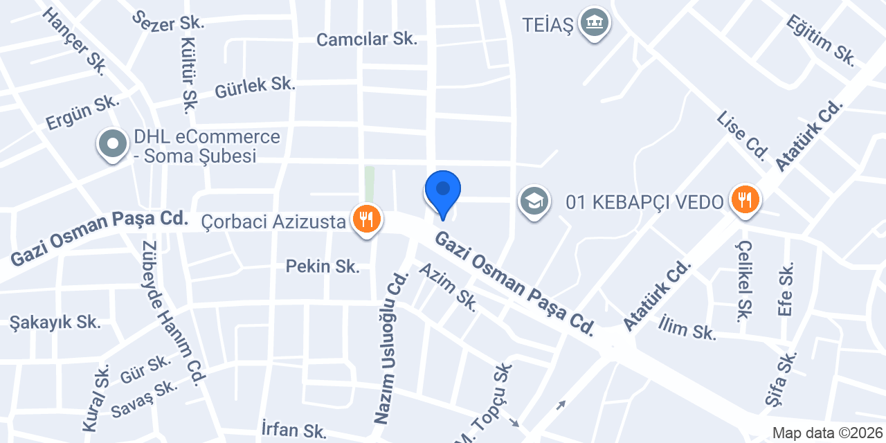 Çakmaklar Yapı Market konumu