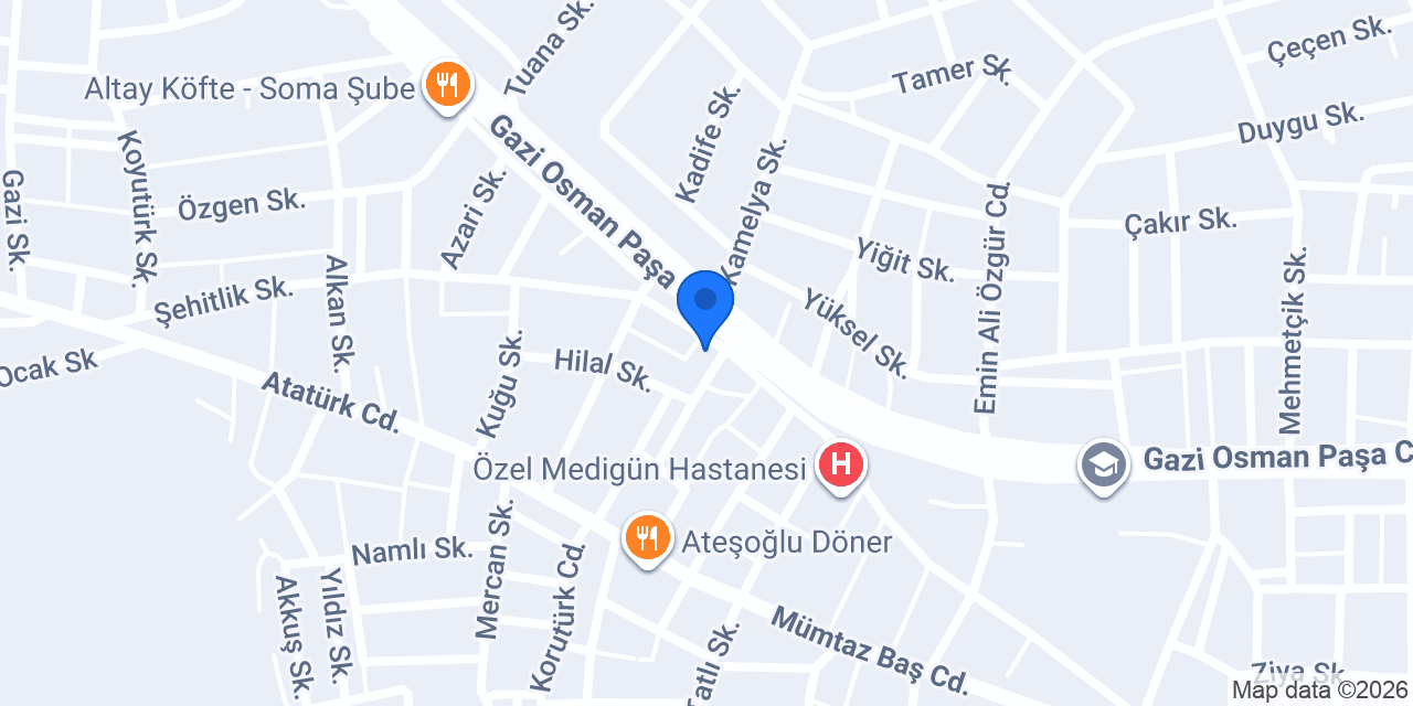 Çakır Otomotiv ve Kömür konumu