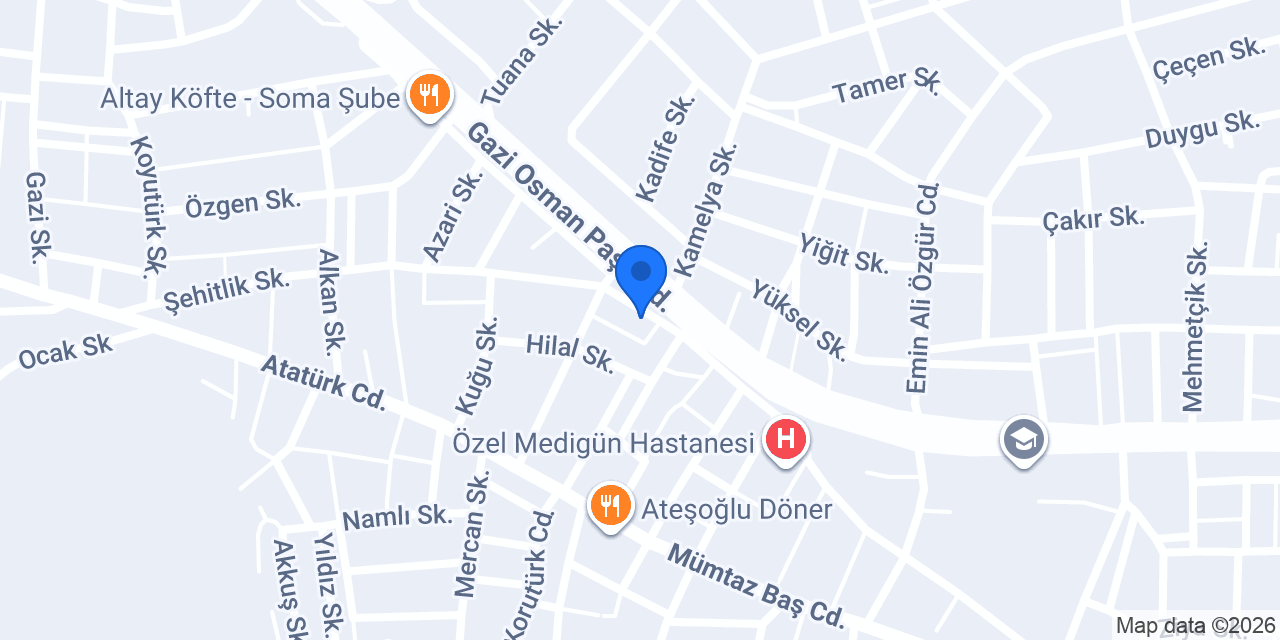 Şenler Otomotiv konumu