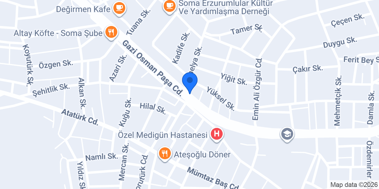 Özel Soma Diyaliz Merkez konumu