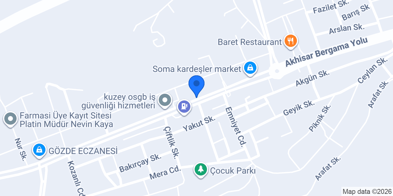 GÖZDE OTOMOTİV konumu
