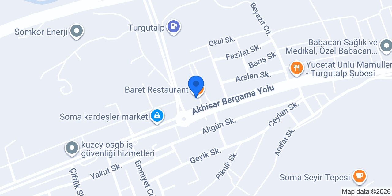 Baret Restaurant konumu