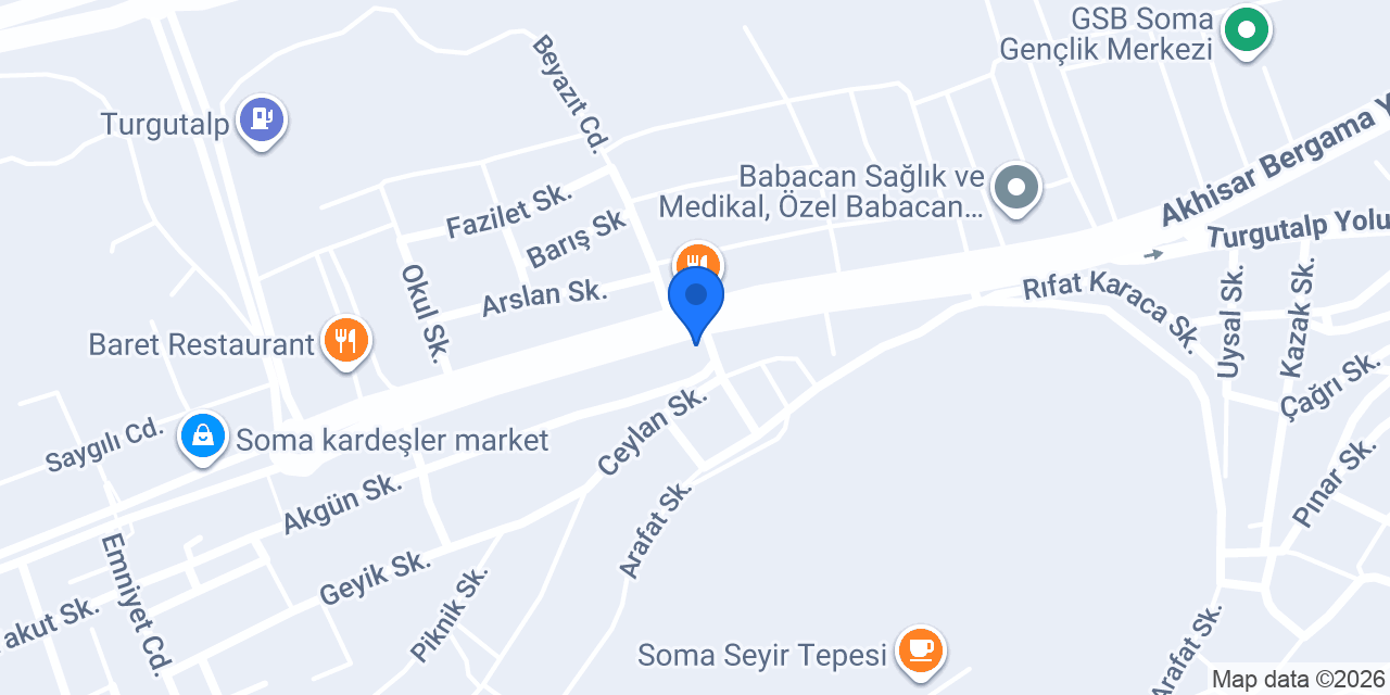 Soma Ortaklar Yol Yardım konumu
