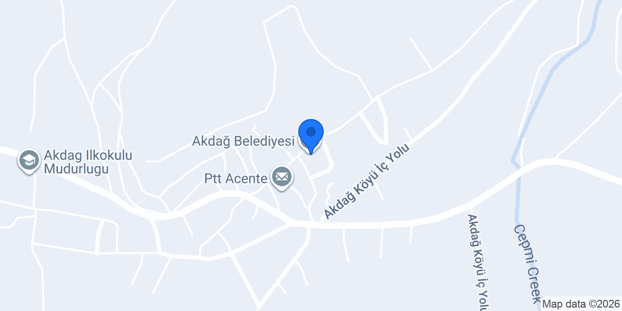 Akdağ Belediyesi konumu
