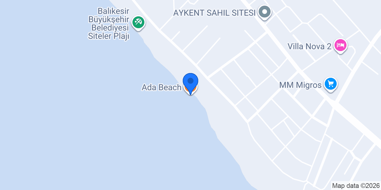 Ada Beach konumu