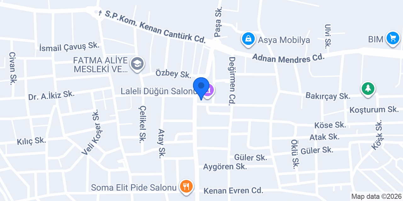 Paranoma Düğün Salonu konumu