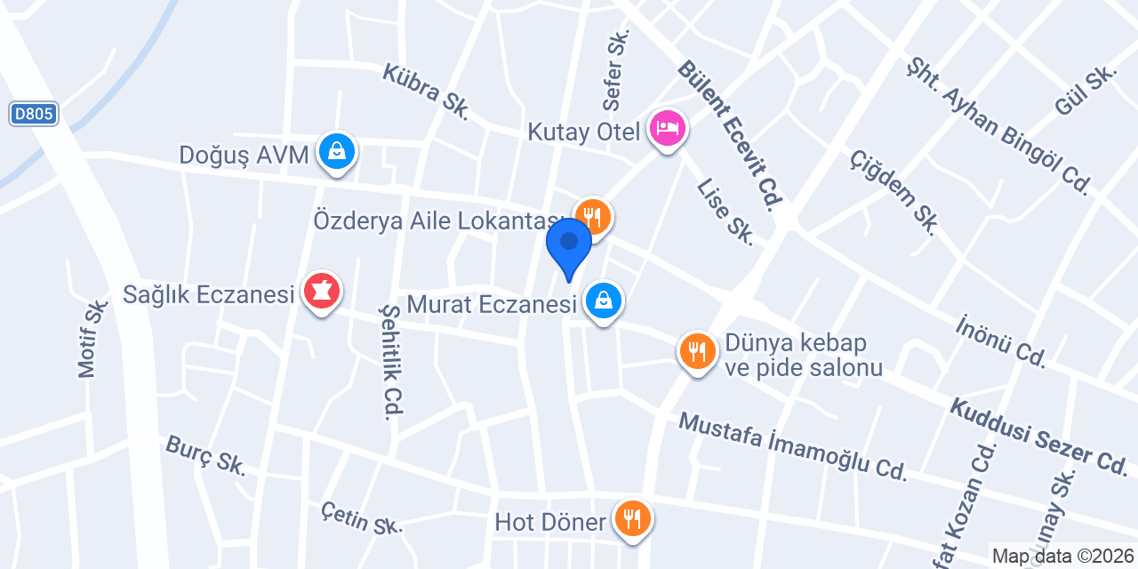 Özkan Optik konumu