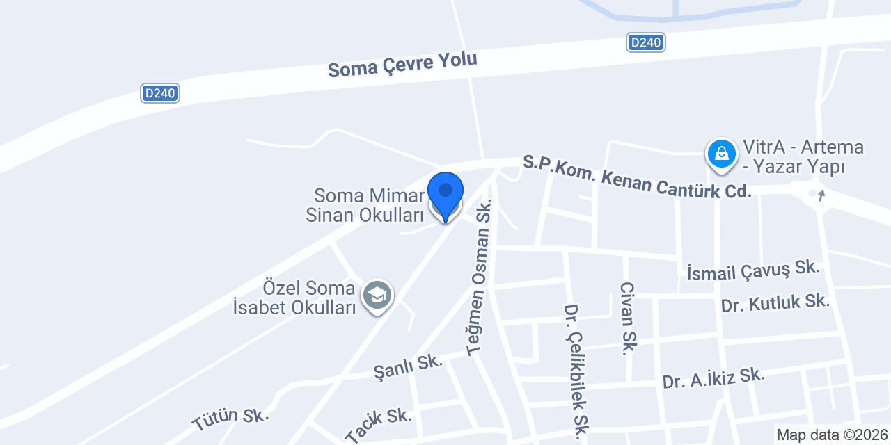 Soma Mimar Sinan Okulları konumu