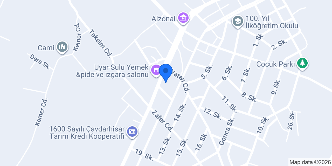 Çavdarhisar Halk Eğitimi Merkezi konumu