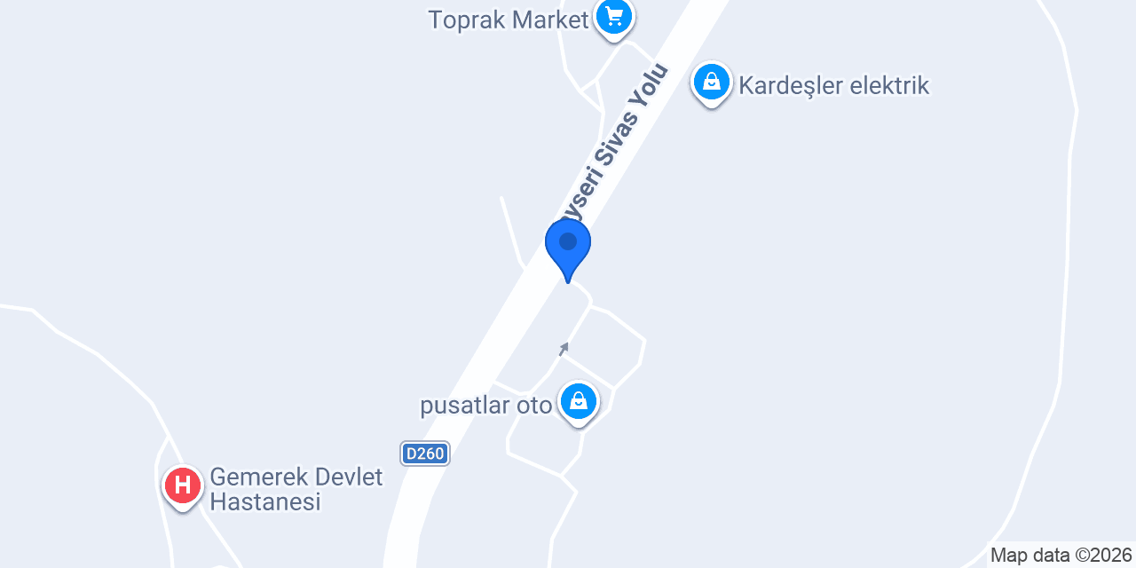 Gemerek Camcı Pvc konumu