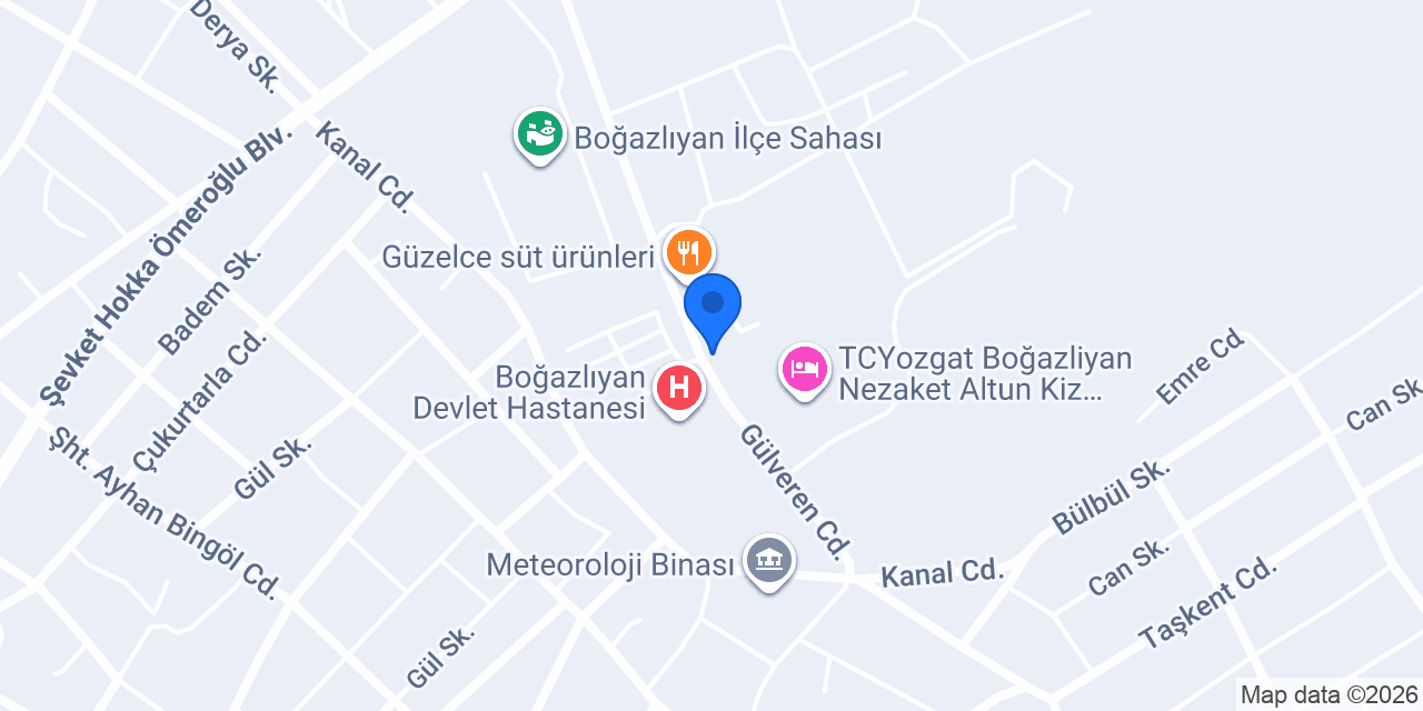 BOĞAZLIYAN ECZANESİ konumu