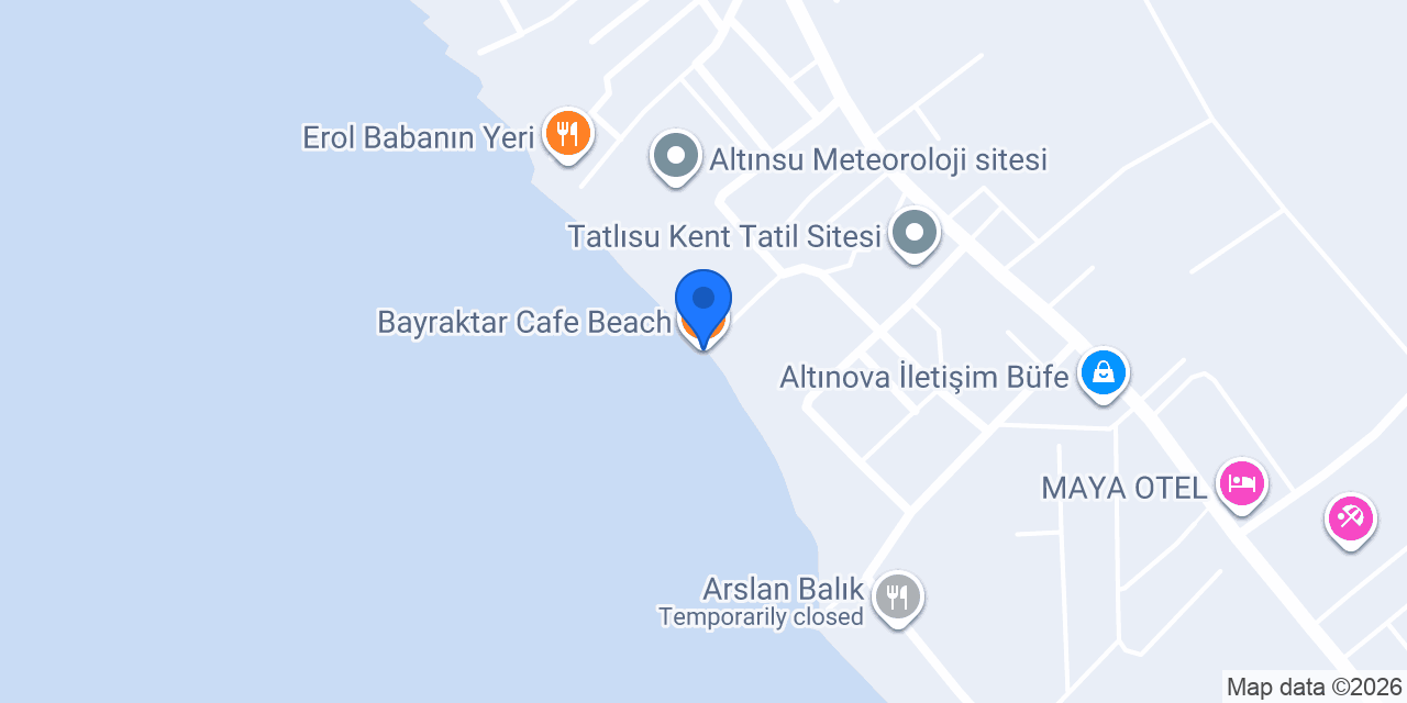 Bayraktar Cafe Beach konumu