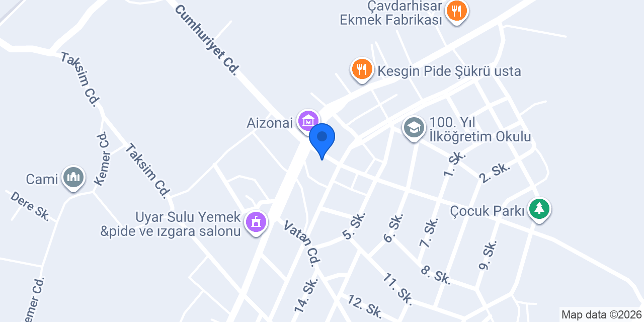Hisar çorba ve yemek salonu konumu