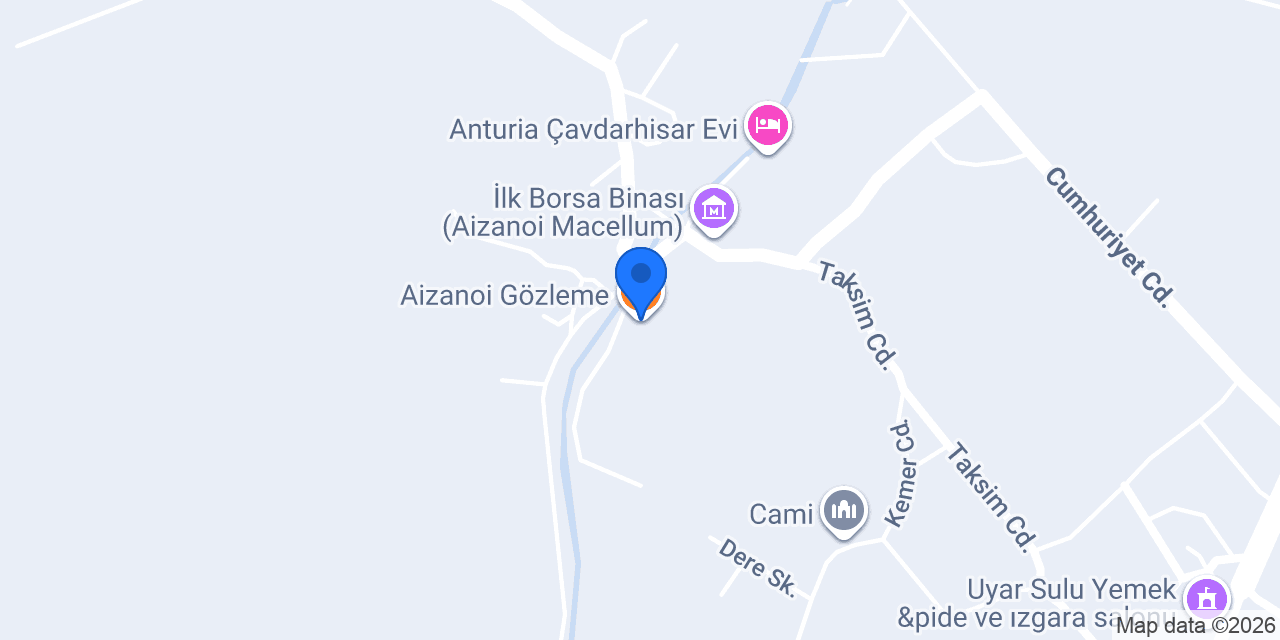 Aizanoi Gözleme konumu