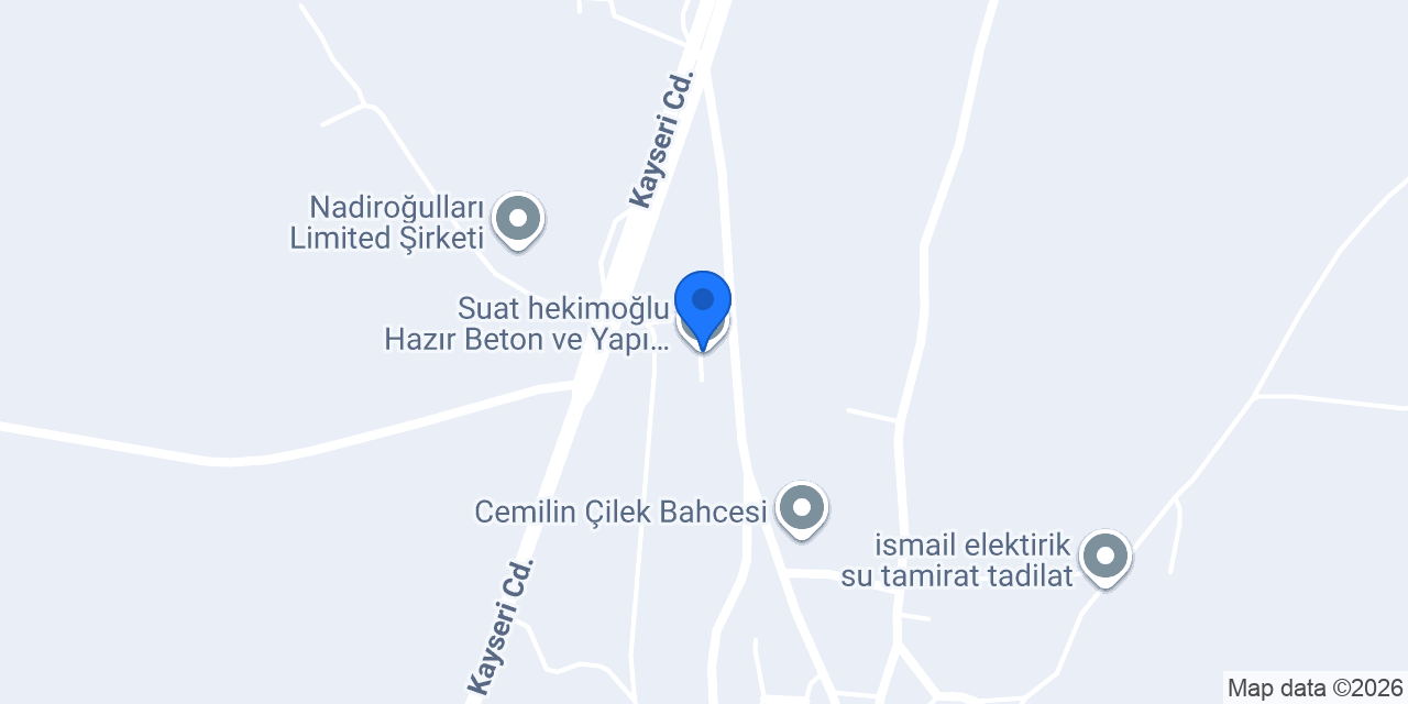 Suat hekimoğlu Hazır Beton ve Yapı Malzemeleri konumu