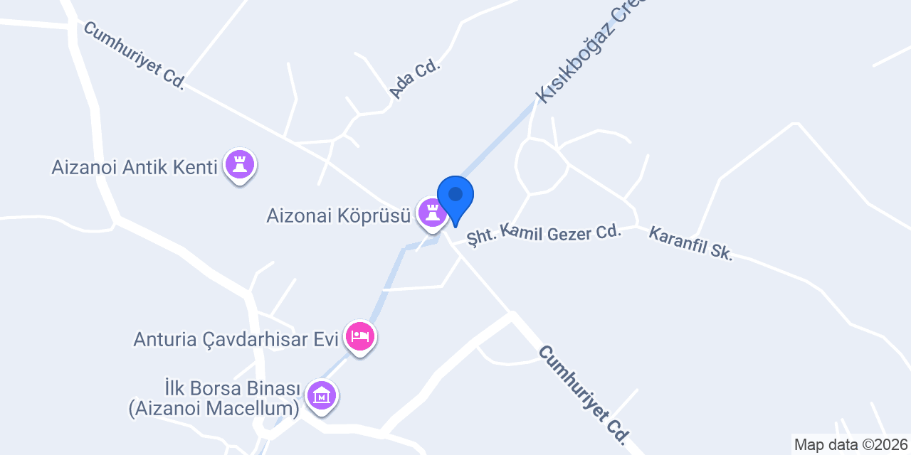 Çavdarhisar Noterliği konumu
