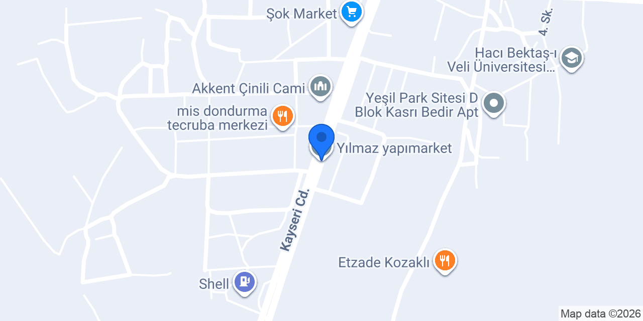 Yılmaz yapımarket konumu
