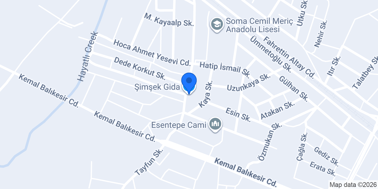 Şimşek Gida konumu