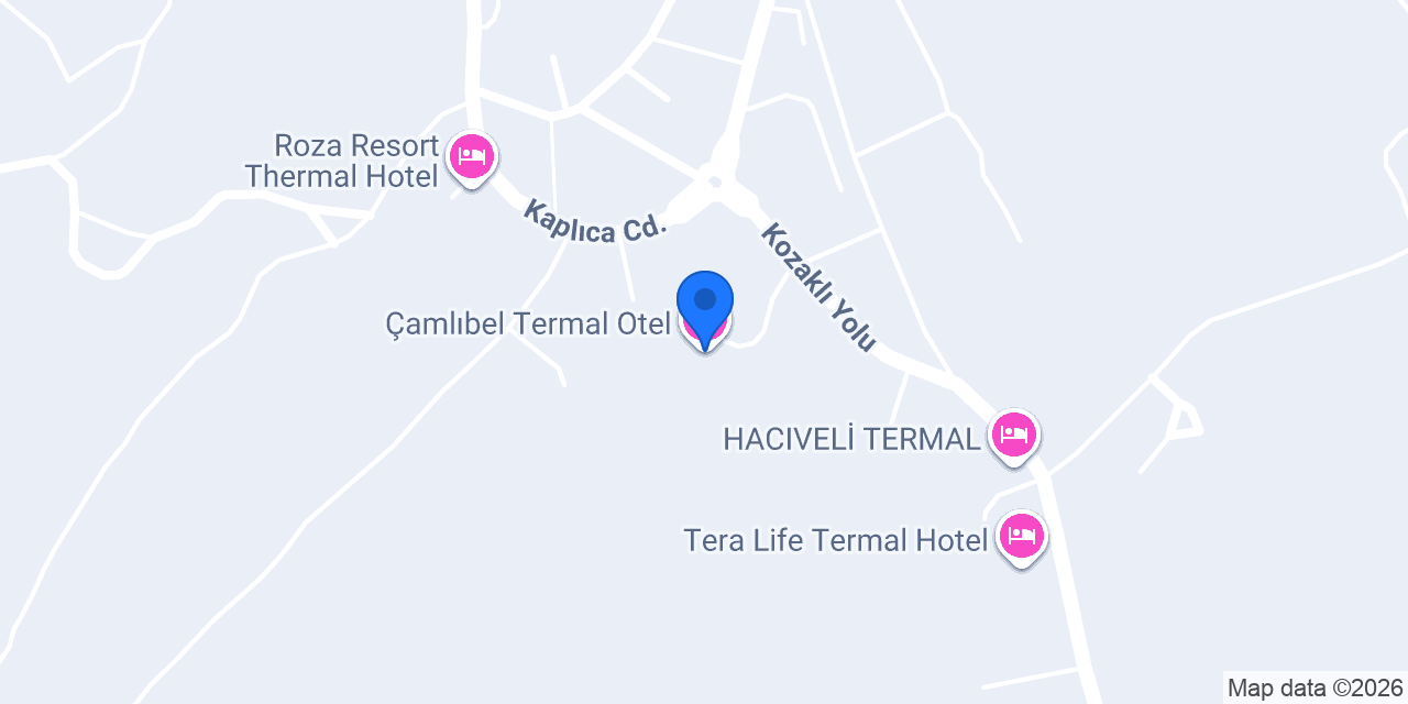 Çamlıbel Termal Otel konumu