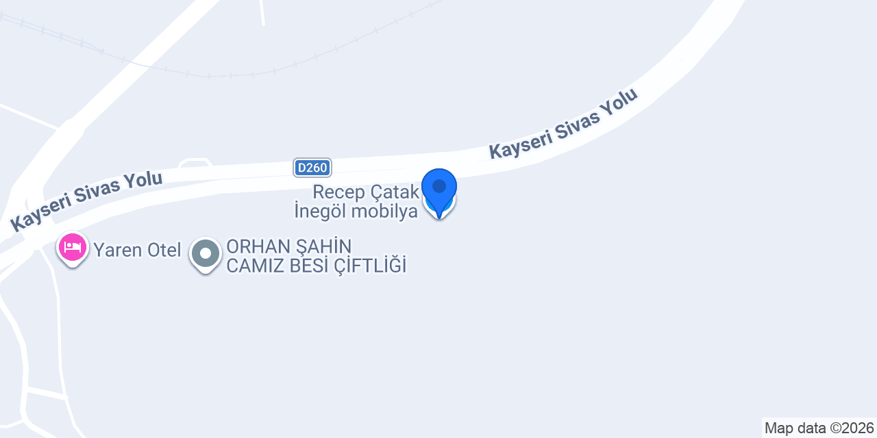 Recep Çatak İnegöl mobilya konumu