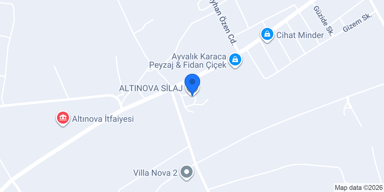 ALTINOVA SİLAJ konumu