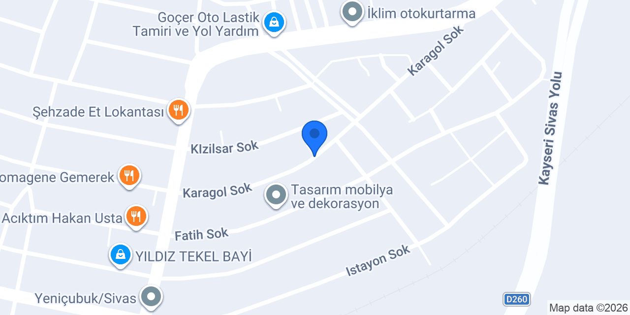 Gemerek BÖLGE Veteriner kliniği 7/24 konumu
