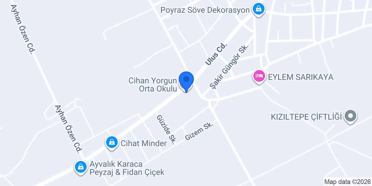 Cihan Yorgun Orta Okulu konumu