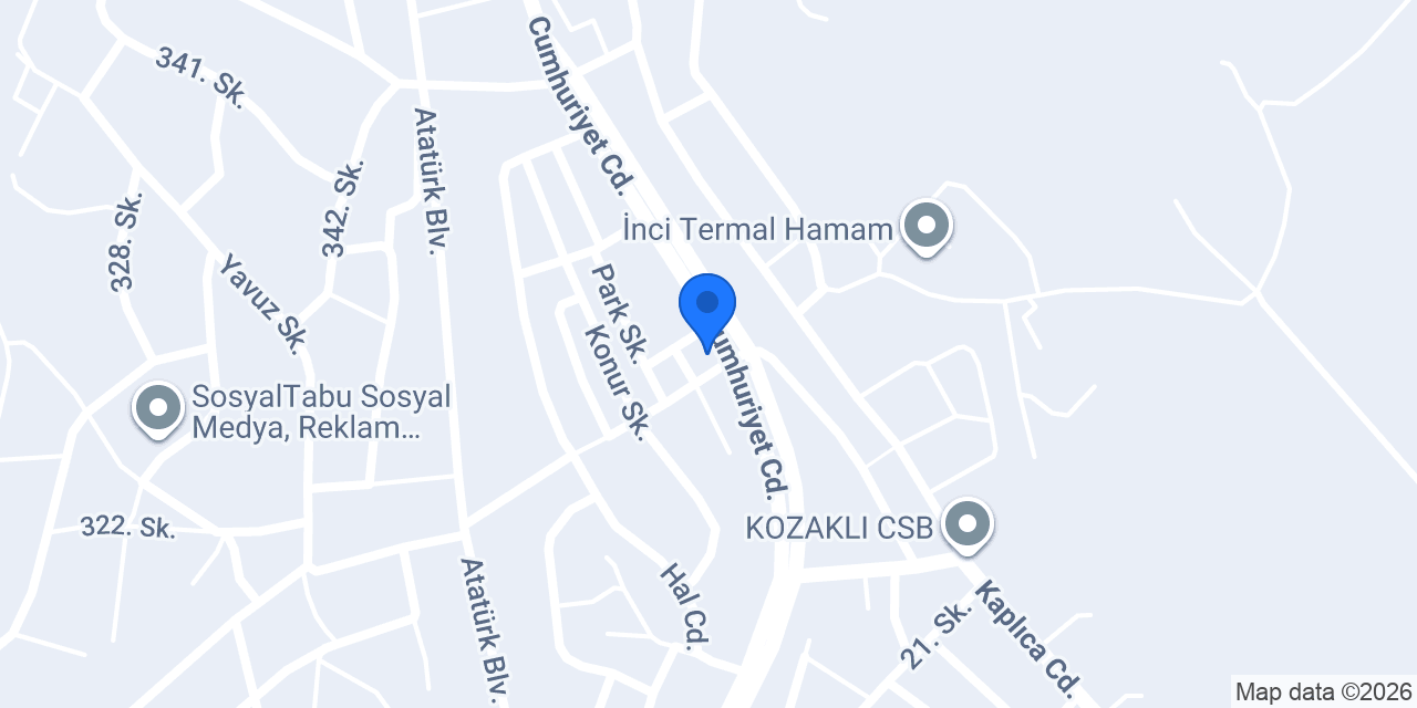 Halkbank Kozaklı Şubesi konumu