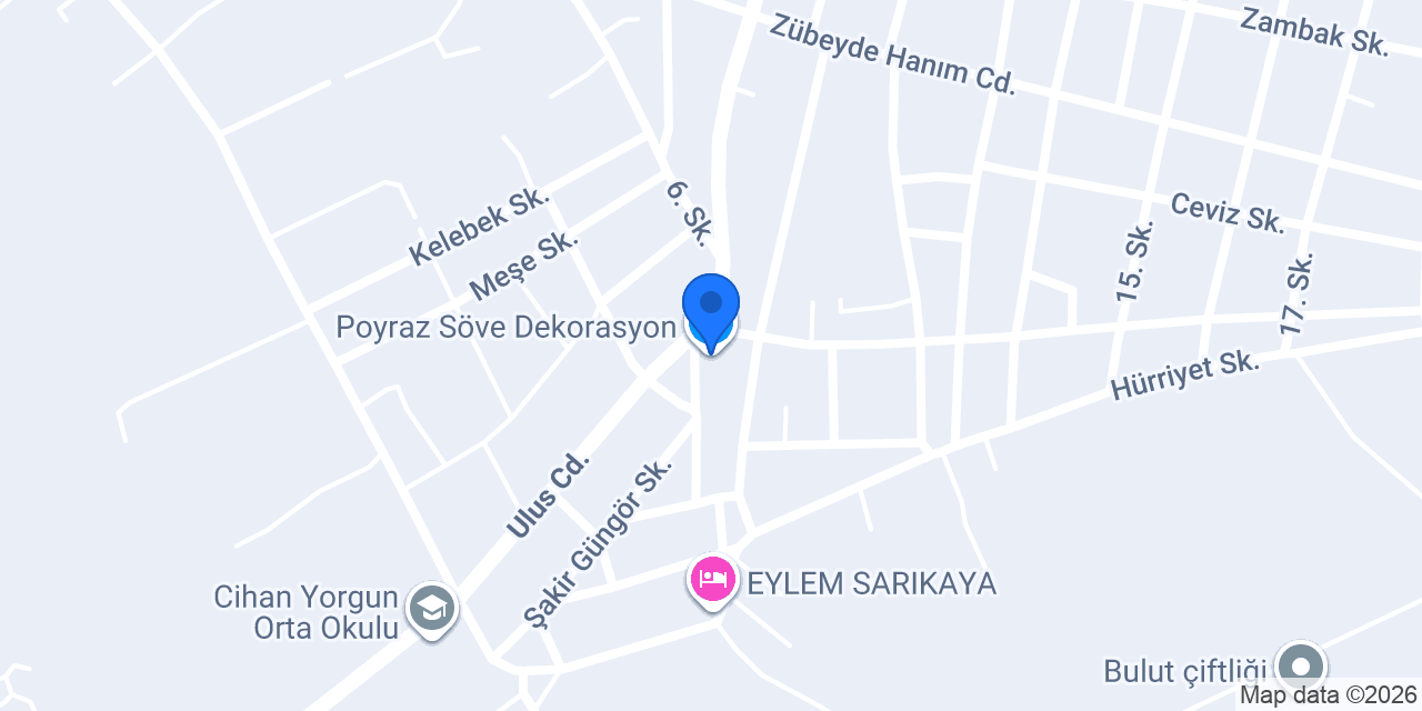 Poyraz Söve Dekorasyon konumu