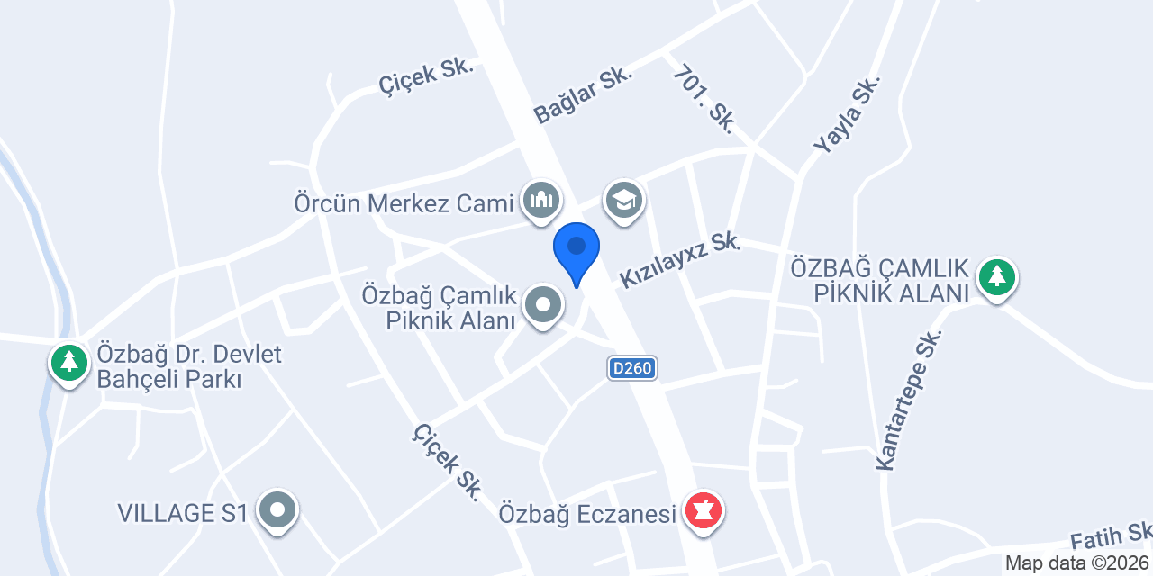 Ptt-özbağ Şubesi konumu